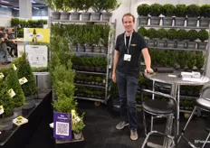Sander van Beurden van ILEX Concepts, dat een breed assortiment ilex van het soort Dark Green beschikbaar heeft. De planten komen op de markt onder het merk iLexit.